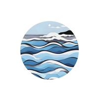 Waves lapping at the rocks - Juego de 4 tarjetas aromáticas para colgar en el armario, baño, ambientadores de coche, de larga duración