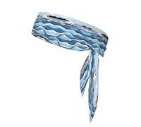 Waves Lapping at The Rocks - Pañuelo deportivo para hombre y mujer, para fitness, correr, yoga, absorbe el sudor