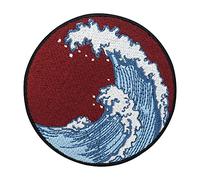 Waves Parche termoadhesivo | Parches de olas marítimas para planchar con agua, diseño de peces Finally Home