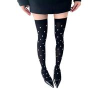 Waves Point - Calcetines altos por encima de la rodilla para mujer, g, Over the knee