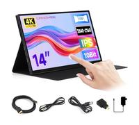 Waveshare 14inch 4K Portable Touch Monitor with Magnetic Protective Case, 3840 × 2160 Resolution, HDR Support, IPS Panel, Optical Bonding, 10-Point Touch