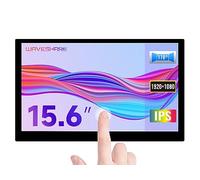 Waveshare 15.6inch QLED Display Compatible with All Versions of Raspberry Pi 4B/3B+/3B/2B 1920 × 1080 Resolution Optical Bonding IPS Toughened Glass Panel 100% SRGB Touch Screen Supports Jetson Nano