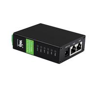 Waveshare 2-CH RS485 to RJ45 Ethernet Converter Module with PoE Function, Industrial Rail-Mount Isolated Serial Server,Dual Channels RS485 Independent Operation,Dual Ethernet Ports