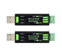 Waveshare 2pcs USB to RS232/485 Serial Converter, Onboard Original FT232RNL Chip, Features More Stable Transmission, Compatible with Mac/Linux/Android/Win11/10/8.1/8/7, etc