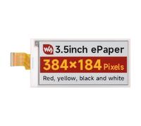 Waveshare 3.5inch E-Paper Display (G), E-Ink Display, 384 × 184 Pixels, Red/Yellow/Black/White, SPI Interface, Raw E-Paper, Without Driver
