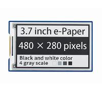 Waveshare 3.7inch E-Paper E-Ink Display Hat for Raspberry Pi with 480×280 Pixels Black/White 4 Grey Scales SPI Interface
