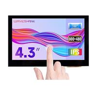 Waveshare 4.3 Inch Display for Raspberry Pi 4 Capacitive Touchscreen HDMI LCD (B) 800x480 Hardware Resolution IPS Monitor Support All Raspberry Pi/Jetson Nano/Windows 10/8.1/8/7 PC/BB Black