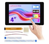 Waveshare 4inch DSI Capacitive Touch Display, Compatible with RPi 3 3B+/4B/5， 480 × 800, IPS Display Panel, 5-Point Touch, Optical Bonding Toughened Glass Panel
