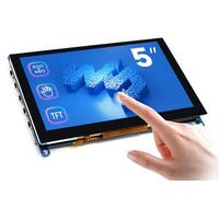 Waveshare 5 Inch Display Capacitive Touchscreen HDMI LCD (H) 800x480 Resolution Supports All Raspberry Pi/Windows 10/8.1/8/7 Computer Monitor/Game Console/Multi Mini-PC BB Black 5Zoll Bildschirm