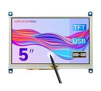 Waveshare 5 Inch Display for Raspberry Pi 4 Resistive Touch Screen HDMI LCD (G) 800 x 480 Resolution, Supports All Raspberry Pi/Windows 11/10/8.1/8/7 PC Computer Monitor/Multi Mini-PCs