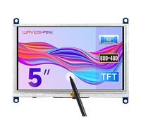 Waveshare 5 Inch Resistive Touch Screen LCD(B) 800 * 480 High Resolution HDMI USB Interface For Raspberry Pi 4/3 Model B/3B+/BB Black/Banana Pi Work as Computer Monitor for Windows 10/8.1/8/7