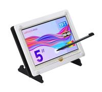 Waveshare 5inch HDMI LCD (B), with Bicolor Case, Resistive Touch Screen, 800×480 Pixel, Compatible with Raspberry Pi 4B/3B+/3A+/3B/2B/1B+/1A+/Zero 2 W/Zero W/Zero, Used as a Computer Monitor