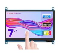 Waveshare 7inch IPS Capacitive Touch Screen 1024x600 Resolution LCD Display with Toughened Glass Cover Support Raspberry Pi,BB Black, Banana Pi,Windows 10/8.1/8/7,Raspberry Pi 4