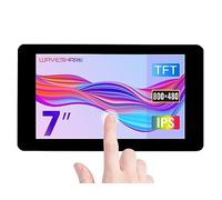 Waveshare 7 Zoll Bildschirm Capacitive Touch Display Compatible with Raspberry Pi 5 4B Raspberry Pi 3B+/3B/3 CM3/3+/4 and VisionFive2 Core3566, 800×480 Resolution with DSI Interface