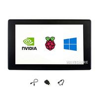 Waveshare 7inch HDMI LCD (H) (with Case) 1024x600 Monitor IPS Capacitive Touch Screen Display with Toughened Glass Cover Supports Popular Mini PC Raspberry Pi Jetson Nano BeagleBone Black Banana Pi