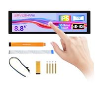 Waveshare 8.8inch DSI LCD Capacitive Touch Display, Compatible with Raspberry Pi 5/4B/3B/CM3/3+/4, 480 × 1920 IPS, Optical Bonding Toughened Glass Panel, DSI Interface, 10-Point Touch Screen