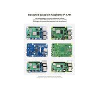 Waveshare Adaptador CM4 A Pi 4B para Raspberry Pi CM4 con GPIO PoE Compatible con , Placa de Expansión Ethernet USB 3.0 para RPi 4B