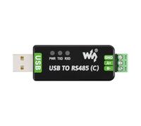 waveshare Adaptador convertidor USB a RS485 (C) con chip FT232RNL original, convertidor bidireccional aislado de grado industrial, protección ESD y TVS, compatible con múltiples sistemas