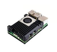 Waveshare Aluminium Alloy Case (H) for Raspberry Pi 5, with Temperature-Controlled Blower Fan, Faster Heat Dissipation, More Durable