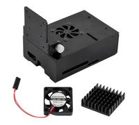 Waveshare Aluminum Alloy Cooling Case For RDK X5, Comes with Heatsink and Cooling Fan, with Camera Holder, Supports Installing IMX219 and IMX477 Series Camera Modules