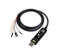 waveshare Cable adaptador industrial USB a TTL, convertidor USB a TTL (D) integrado FT232RNL chip adecuado para depuración de puerto serie Raspberry Pi 5, conmutación de nivel de voltaje de 3,3 V/5 V