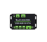 Waveshare Concentrador USB Multifuncional de Industrial con 3 Puertos USB Extensibles y Puerto Ethernet de 100 M (USB-HUB-3U-ETH)