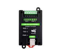 Waveshare Convertidor Aislado de Industrial USB A RS485 de 2 Canales FT2232HL Soporte de Pared y Riel DIN