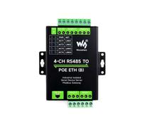 Waveshare Convertidor Ethernet RS485 A POE ETH de 4 Canales con Aislamiento Industrial, Compatible con Modbus/MQTT/JSON, Diseño de Carril DIN