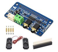 Waveshare DA7212 I2S Audio Board Compatible with Raspberry Pi Series Boards, Stereo Encoding/Decoding, Onboard Dual Microphones