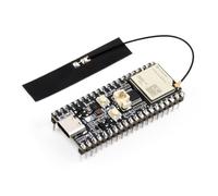 Waveshare ESP32-C5 Dual-Band Wi-Fi6 Dev Board, External FPC Antenn Pins | Onboard 4MB Flash, external FPC dual-band Wi-Fi antenna, with black pre-soldered headers, 240MHz single-core processor