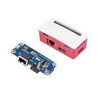 waveshare HUB Ethernet/USB HAT B con caja ABS Caso para Raspberry Pi Zero/Zero W/2 W/Zero WH/2 WH, PC, con 1 RJ45 10/100M Puerto Ethernet, 3 puertos USB compatibles con USB2.0/1.1