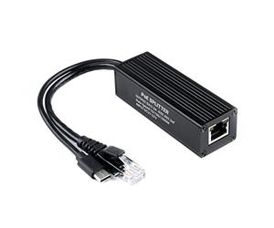 Waveshare Industrial Gigabit PoE Splitter with Metal Case Protection,5V 2.5A Type-C out