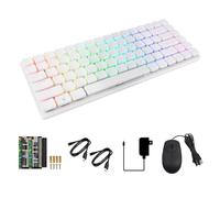 Waveshare Mechanical Keyboard, Compatible with Raspberry Pi 500+,WiFi/Bluetooth Support, Dual-4K Outputs, Comes with Official Raspberry Pi 256GB NVMe Solid State Drive, RGB Backlight