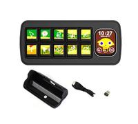 waveshare MK10 Panel de control inteligente multifuncional AI, teclas macro LCD mecánicas de 10 x 0.85 pulgadas, 1 pantalla secundaria de 2.1 pulgadas, sistema dual Linux+QMK, compatible con