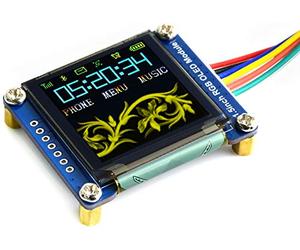 waveshare Módulo de pantalla OLED RGB de 1.5 pulgadas para Raspberry Pi/Jetson Nano/Arduino/STM32, 128 x 128 píxeles, interfaz SPI de 16 bits de alto color (65 K colores)
