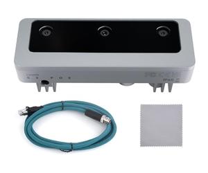 Waveshare OAK-D-S2-POE, OpenCV AI Machine Vision Kit, 12MP, 4TOPS Depth Measurement Image Recognition Positioning Security Monitoring Intelligent Driving Robots Gigabit Ethernet PoE Power Supply IP65