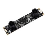 Waveshare OS02G10 2MP Stereo USB Camera Module, OS02G10 Sensor Chip, USB2.0 Port, Synchronized Same-Frame Output, 62mm Line, Featuring Distortion-Free Lenses