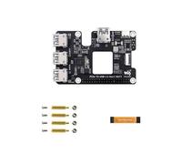Waveshare PCIe A USB 3.2 Gen1 HAT+Placa de Expansión para Raspberry Pi 5 PCIe A USB HUB 4 USB de Alta Velocidad Plug And Sin Controladores