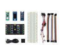 Waveshare Pi Pico Microcontroller Evaluation Kit, Built-in WiFi, Based on RP2040 Dual-Core Processor, Consists of Pico W Board(with Pre-soldered Header), 1.14inch LCD, 10DOF-IMU, Dual-Expander, etc