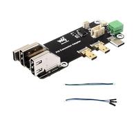 waveshare Placa adaptadora multifuncional micro HDMI a HDMI hembra compatible con Raspberry Pi 5/4 B, fácil de conectar las pantallas HDMI, soporta salidas dobles 4K