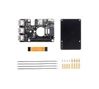 Waveshare Placa Adaptadora para Raspberry Pi 5 PCIe A M.2 4G/5G y Placa Adaptadora USB 3.2 con Módulo de Antena 5G 4 en 1
