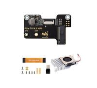 Waveshare Placa Adaptadora para Raspberry Pi 5 PCIe A M.2 Placa Adaptadora con Soporte para Enfriador Protocolo de Disco Duro NVMe