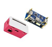 waveshare PoE Ethernet USB HUB HAT con caja ABX Caso para Raspberry Pi Zero/Zero W/2 W/Zero WH/2 WH, con 1 puerto Ethernet RJ45 10/100M, 3 puertos USB compatibles con USB2.0/1.1,802.3af-Compliant