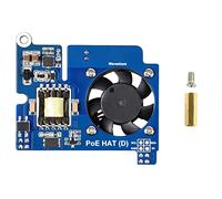 Waveshare Power Over Ethernet Hat (Type D) for Raspberry Pi 3B+/4B 802.3af-Compliant Tailored for Raspberry Pi Official Case