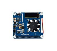 Waveshare Power sobre Ethernet HAT Compatible con Placa de ExpansióN de Red PoE 802.3Af con OLED para Raspberry Pi 4 Modelo B / 3B +