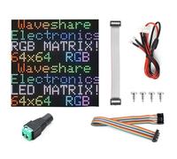 Waveshare RGB Full-Color LED Matrix Panel 2mm Pitch 64x64 Pixels Adjustable Brightness Compatible with Raspberry Pi/Raspberry Pi Pico / ESP32 / Arduino