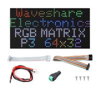 Waveshare RGB Full-Color LED Matrix Panel, 3mm Pitch, 64 × 32 Pixels, Adjustable Brightness, GOB Version