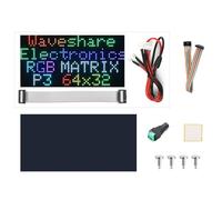 Waveshare RGB Full-Color LED Matrix Panel 64×32 Pixels Display Screen 3mm Pitch Digital Led Module Adjustable Brightness Supports Raspberry Pi Pico/ESP32