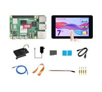 Waveshare RPI5-1GB Display Kit B, Bundle with Raspberry pi 5 1GB, 7inch DSI Display (800×480 Resolution, 5-Point Touch), Cooler, TF Card 64GB and so on