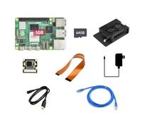 Waveshare RPI5-1GB Dual-Camera Kit B, Bundle with Raspberry pi 5 1GB, Equipped with 2× IMX219-120 Camera (120° FOV, 8MP, with CSI Cable), 64GB TF Card, Aluminium Alloy Case and so on
